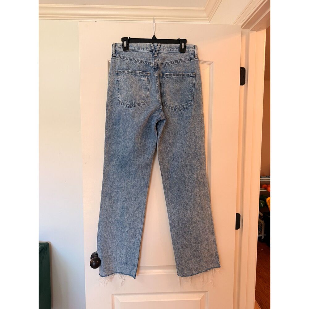 Veronica Beard Dylan High Rise Full Length Straight Jeans Pebble Stone Size 28 - Picture 4 of 14